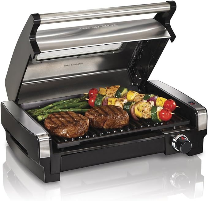 Hamilton Beach Electric Indoor Searing Grill with Viewing Window & Adjustable Temperature Control... | Amazon (US)