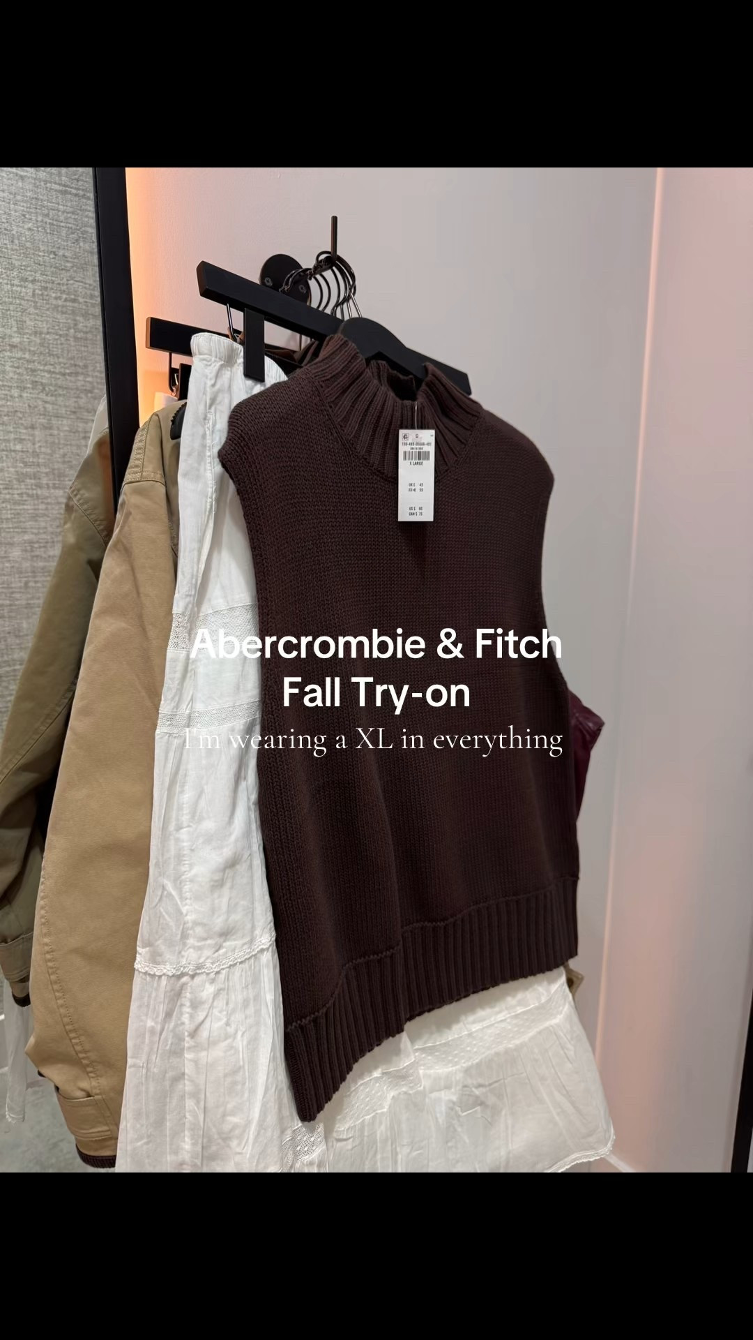 Abercrombie & Fitch Fall Haul. Everything was an XL. Two things would have been better in XXL, but this store only had XL. Online is the place to get XXL. For reference I am 5'4", 44C, 240ish, 43 inch waist, 53 inch hips. XL-XXL, 1X-2X 

#LTKFallSale #LTKOver40 #LTKPlusSize