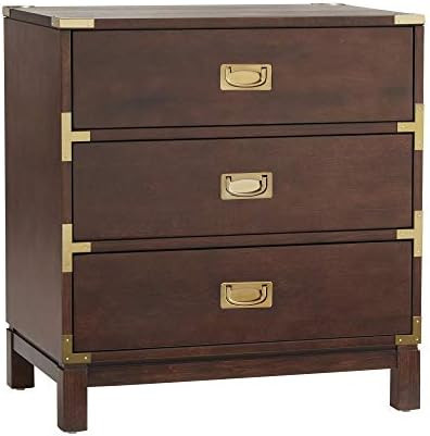 Inspire Q Kedric 3-Drawer Goldtone Accent Nightstand by Bold Espresso Espresso Finish, Goldtone F... | Amazon (US)