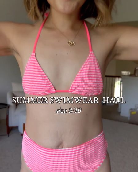 Swimwear haul! 

SIZE 8/M

Skims- TTS/slightly large on bottoms- more of a full fitted bottoms so I actually ordered the M instead (size L pictured here)
Amazon- TTS with a slightly cheeky fit
Aerie- the cheekiest fit but so comfortable I didn’t feel restricted or exposed! 
Ta3-designed to be more compression but still comfortable! TTS

#LTKVideo #LTKswim #LTKfindsunder100