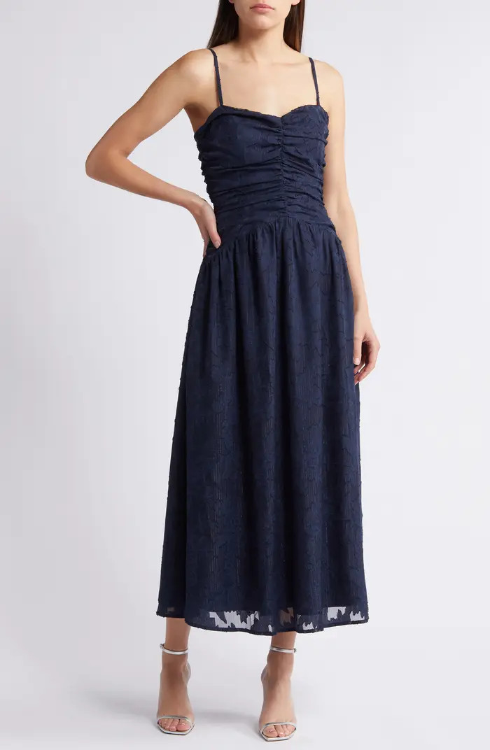 Lost + Wander Celestial Glow Metallic Stripe Dress | Nordstrom | Nordstrom