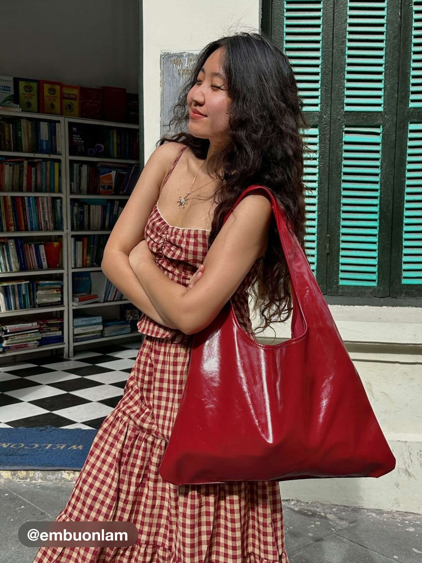 Long Skirts Woven Woven High Rise Gingham Tiered Midi Skirt For Vacation | Cider