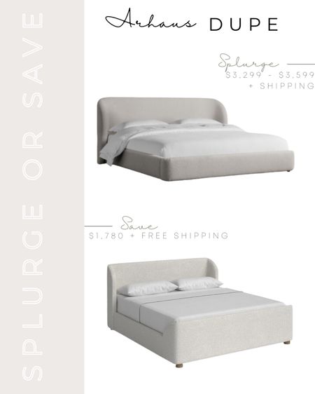 Arhaus Dupe | Arhaus Adalynn Bed Dupe | Arhaus Inspired | Low Profile Bed | Boucle Fabric Bed | Boucle Bed | Arhaus Bedroom | Arhaus Bed | Arhaus Lookalike | Arhaus Bed Lookalike | Sheltered Bed | Upholstered Bed | Upholstered Bed frame | Curved bed frame | Curved Sheltered Bedframe | Fabric Bedframe | Splurge or save | room decor | arhaus bedroom inspiration | arhaus bedroom ideas | arhaus bedroom furniture | arhaus bedroom design | arhaus bedroom decor | arhaus adayln bed look for less | arhaus adalyn bed look alike | curved upholstered bed frame | upholstered beds | upholstered bed frame | upholstered beds bedroom ideas | upholstered bedroom ideas 