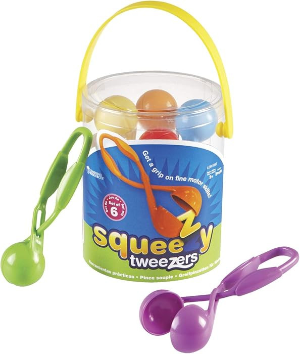 Learning Resources Squeezy Tweezers - Sensory Bin Tools , Water Table Toys, Montessori Grabber To... | Amazon (US)