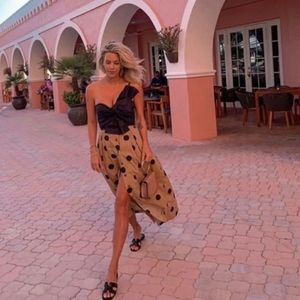 Who What Wear Polka Dot Midi Skirt | Poshmark