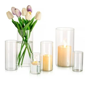Rustic White Woven Rattan Tealight Candle Holders Set of 4- Farmhouse Coastal Tropical Glass Tea ... | Walmart (US)