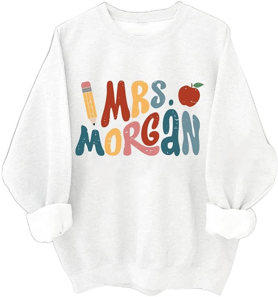 Pamaheart Personalized Teacher Sweatshirt, Custom Teacher Shirt, Custom Text On Sleeve Sweatshirt... | Amazon (US)