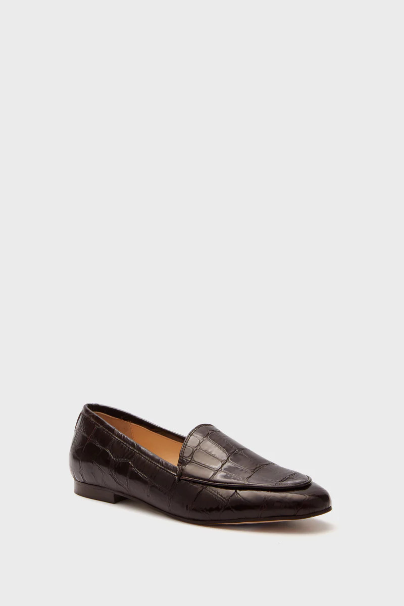 Dark Brown Croc Rowan Loafers | Tuckernuck (US)