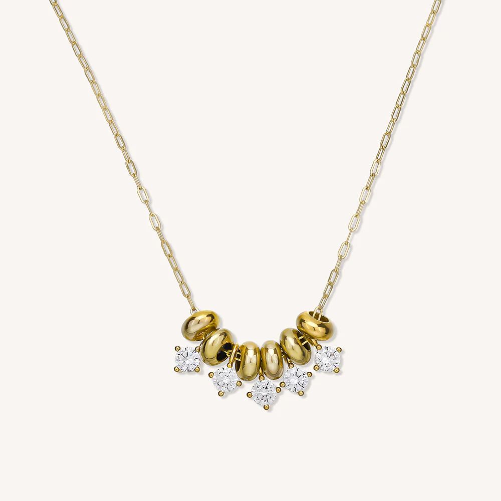 Layered Crystal Charm Necklace | Victoria Emerson