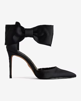 Ankle Bow Closed Pointed Toe Pumps | Express
