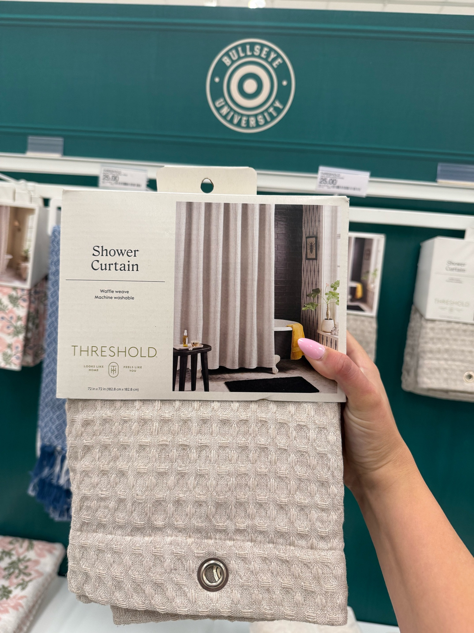 Waffle weave shower curtain @Target 

Bathroom decor dorm room decor college life campus life apartment finds

#LTKU #LTKmomlife #LTKHome