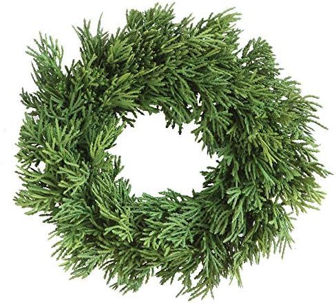 Creative Co-Op Artificial Cedar Wreath, 10", Green | Amazon (US)