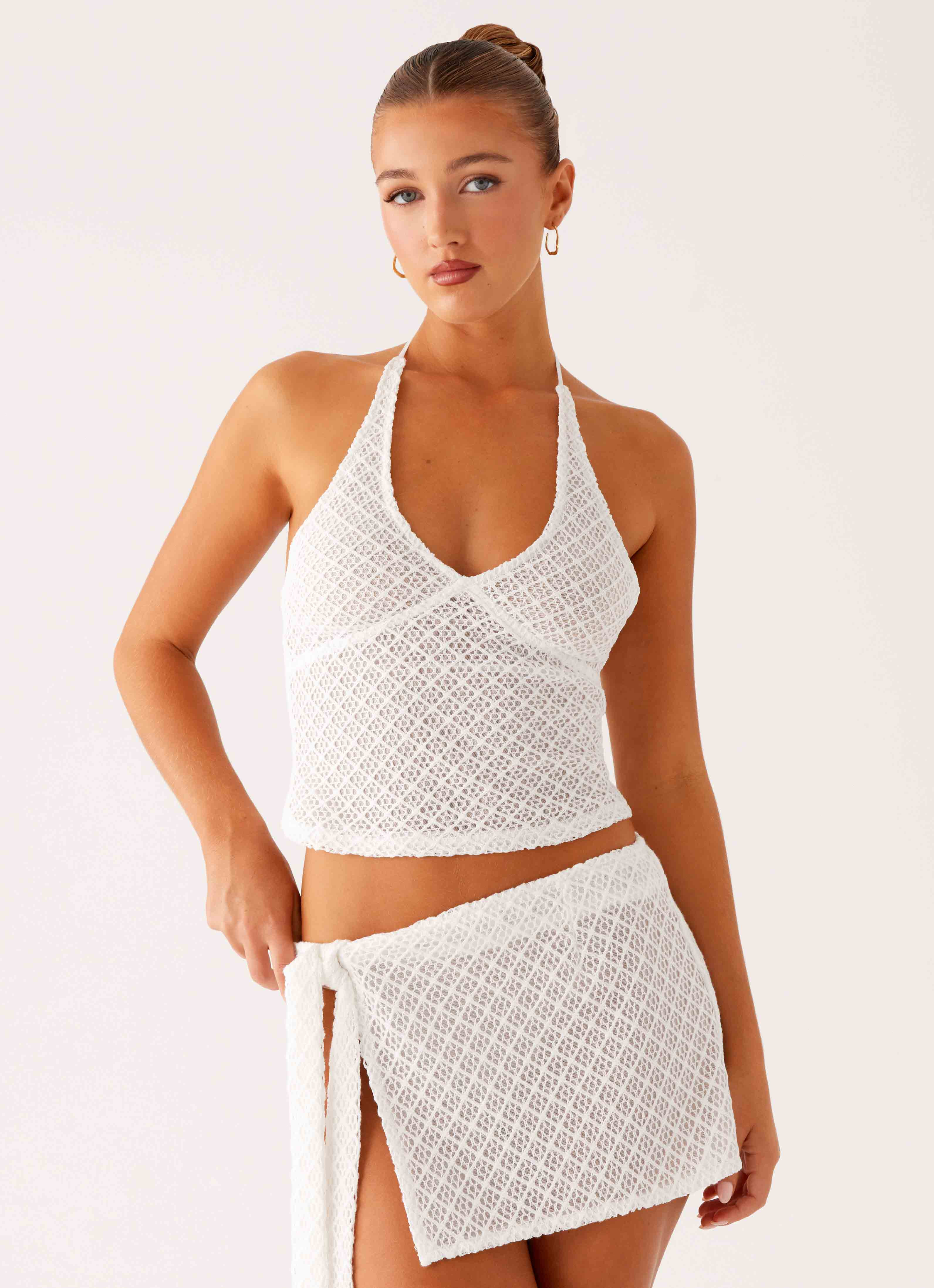 Bernie Halter Top - Ivory | Peppermayo (Global)