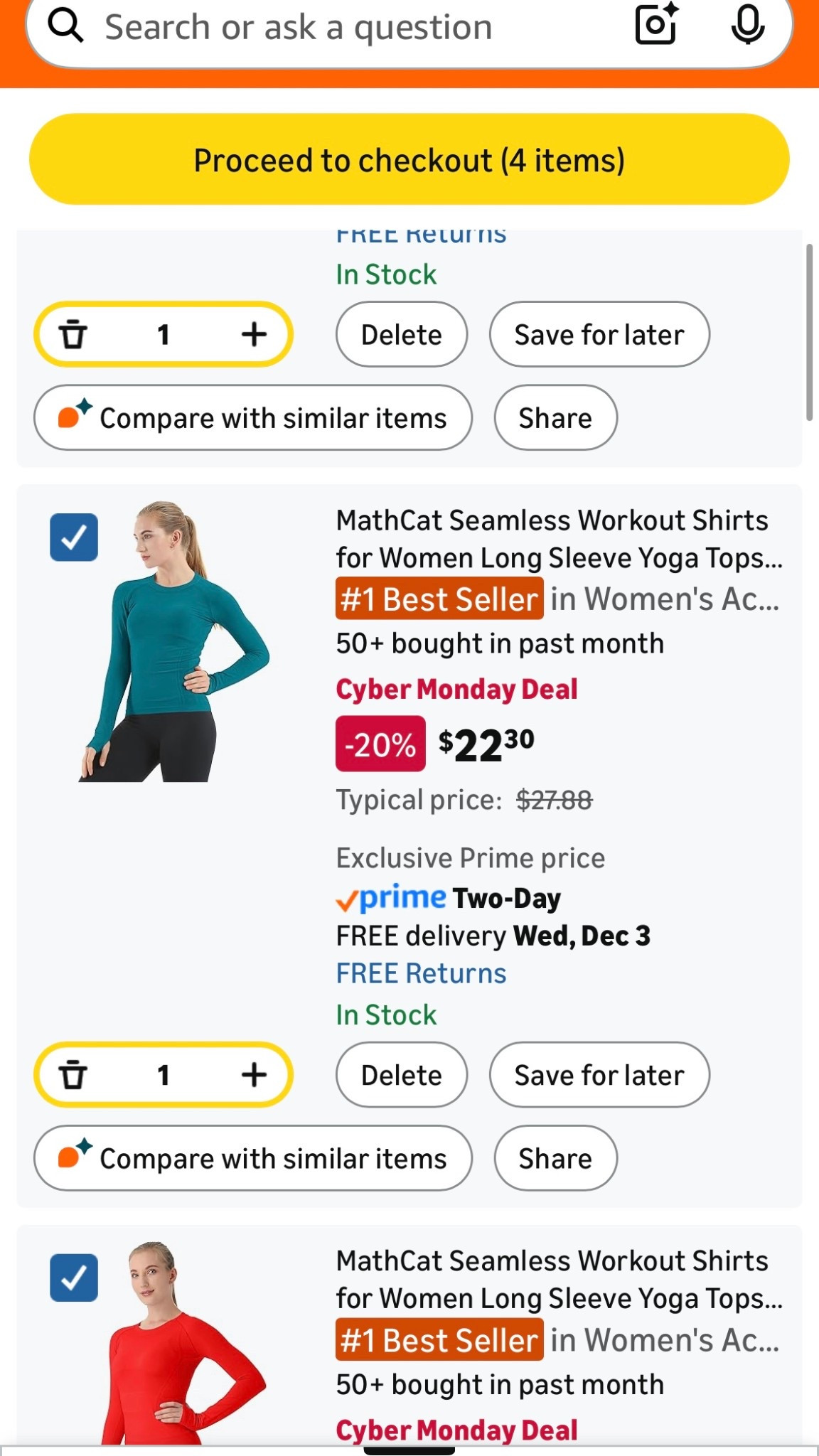 My favorite long sleeve workout shirts are
ON SALE TODAY 

#LTKCyberWeek #LTKfitnessgoals #LTKGiftGuide