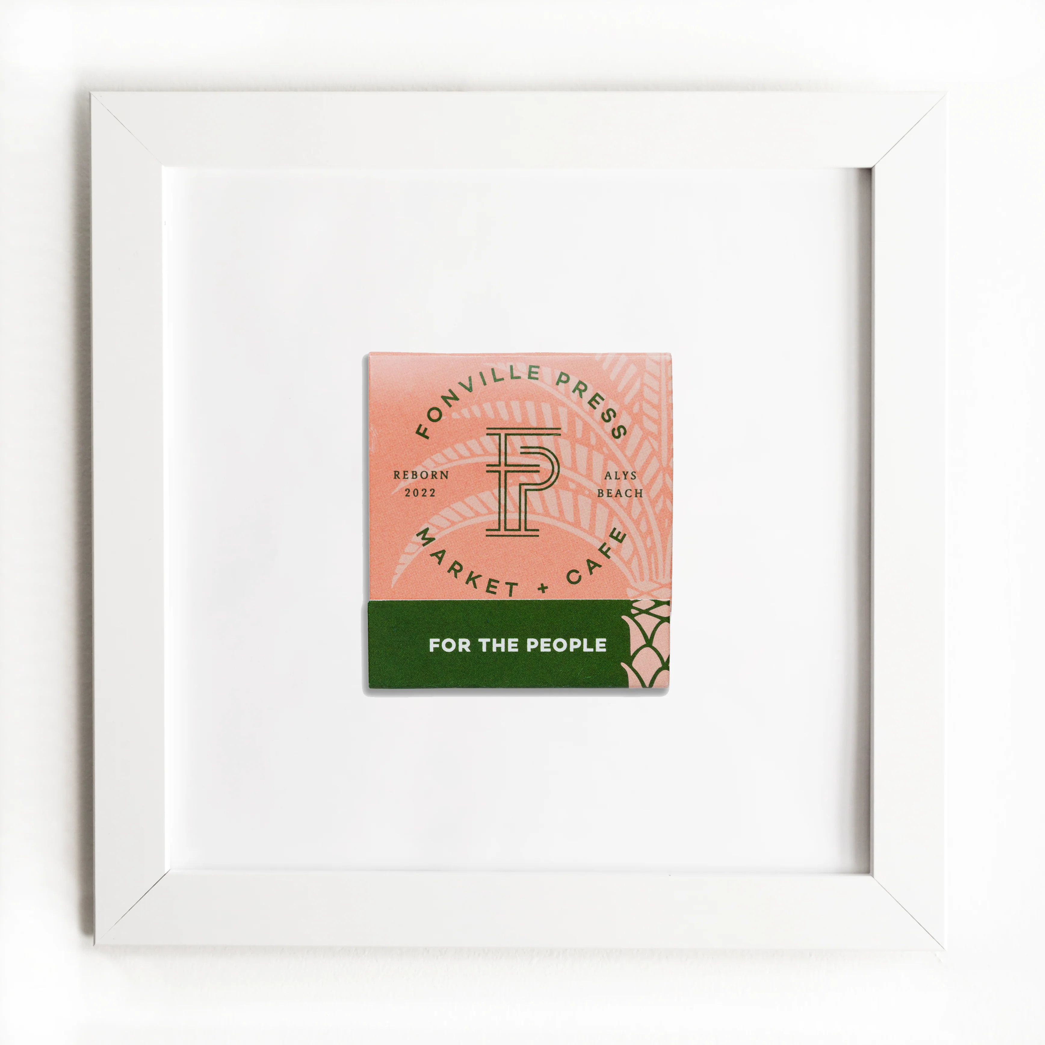 Fonville Press Market (Front) - Framed Print Matchbook - Gift - Match South | Match South