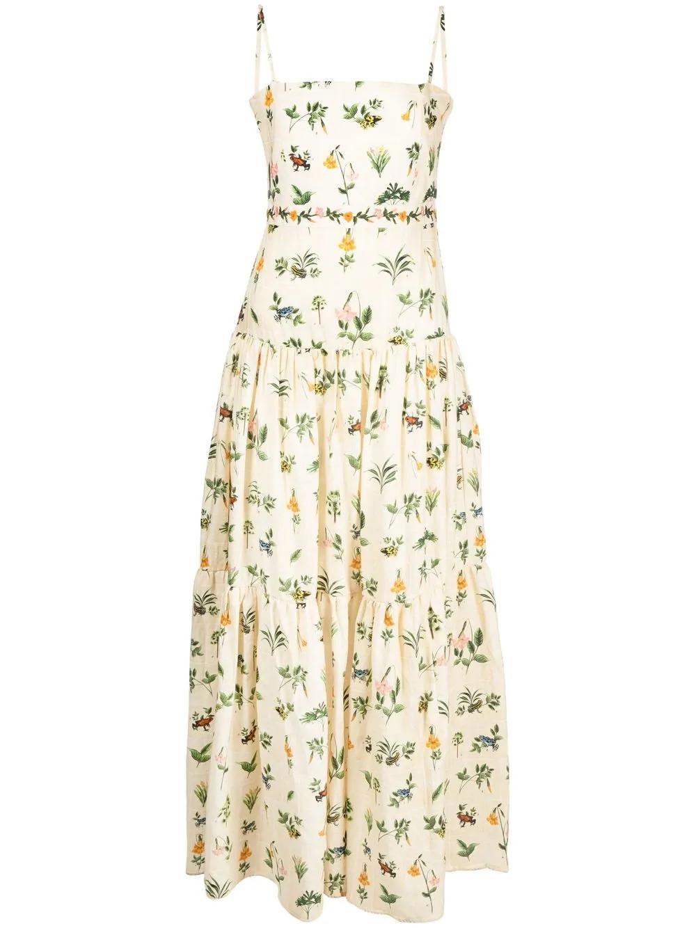 Agua By Agua Bendita floral-print Sleeveless Midi Dress - Farfetch | Farfetch Global