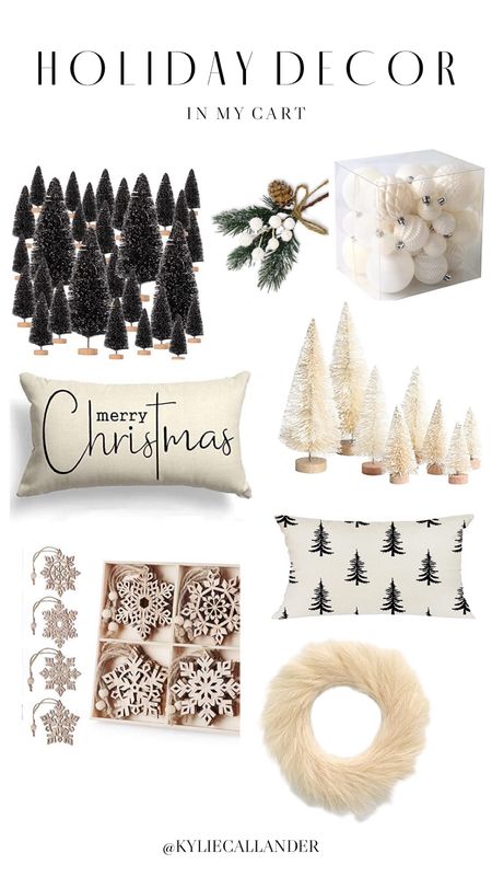 Holiday Home Decor Neutral Style with accents of black 

#LTKSeasonal #LTKGiftGuide #LTKHoliday