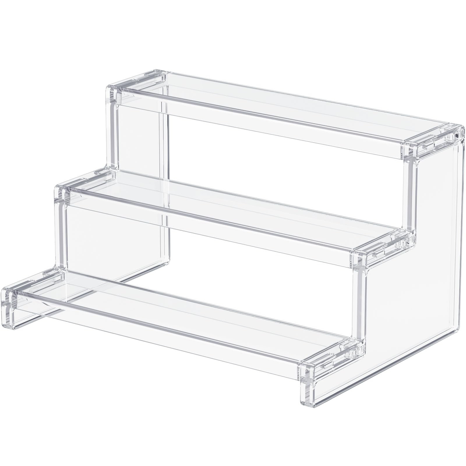 Lifewit 3 Tier Clear Display Risers Stand, 9 Inch Plastic Step Display Shelves, Tool-free assembl... | Amazon (US)