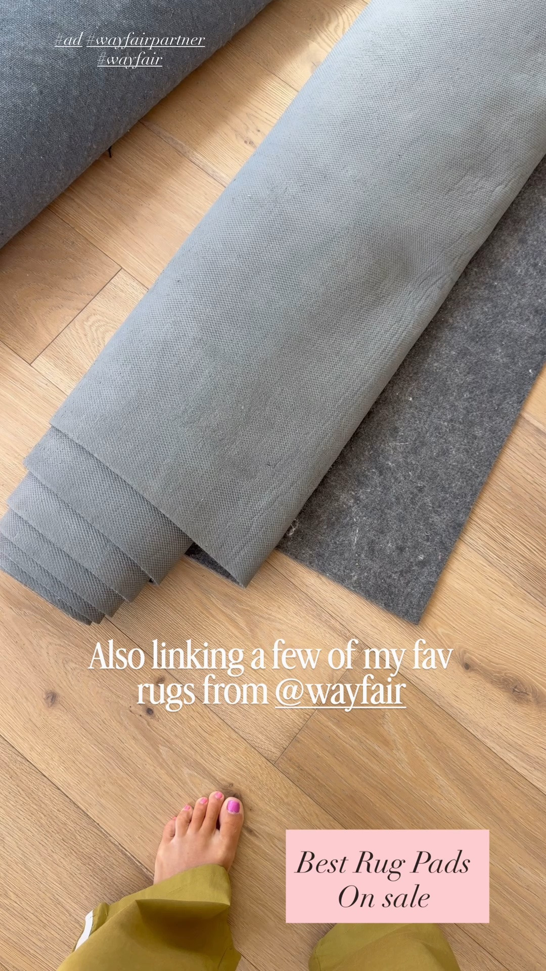 The best kind of rug pads that don’t ruin your floor and provide good cushion 

@Wayfair 
#ad
#wayfairpartner 
.#wayfair

#LTKSaleAlert #LTKHome