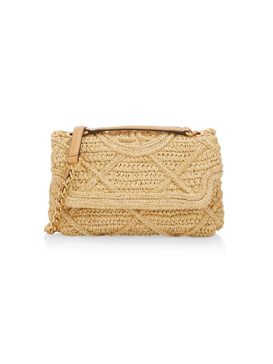 Tory Burch Small Fleming Soft Straw Convertible Shoulder Bag | Saks Fifth Avenue