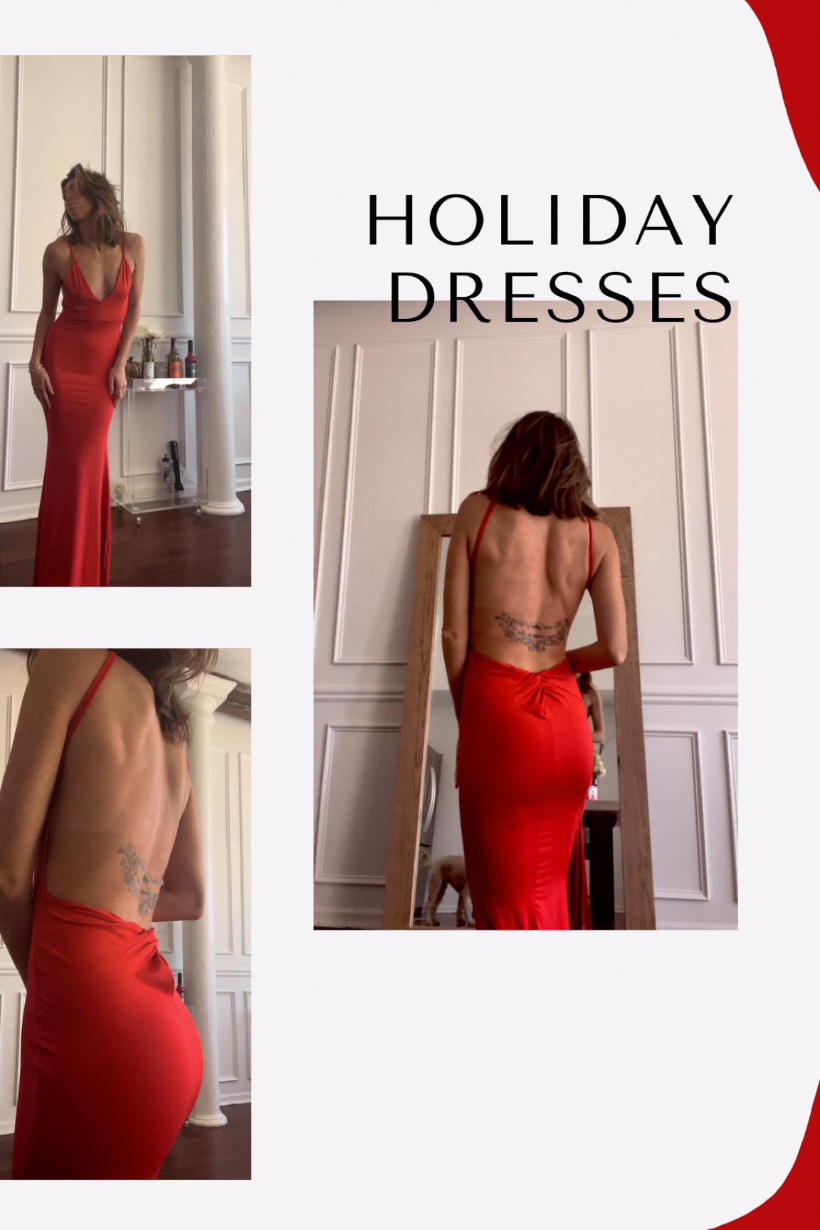 Holiday /formal dress. 
Size: small 
Stretchy material 
Long but perfect with heels. 

#LTKwedding #LTKunder50 #LTKHoliday