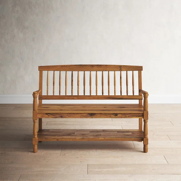 Morven Solid Wood Bench with Shelves | Wayfair North America