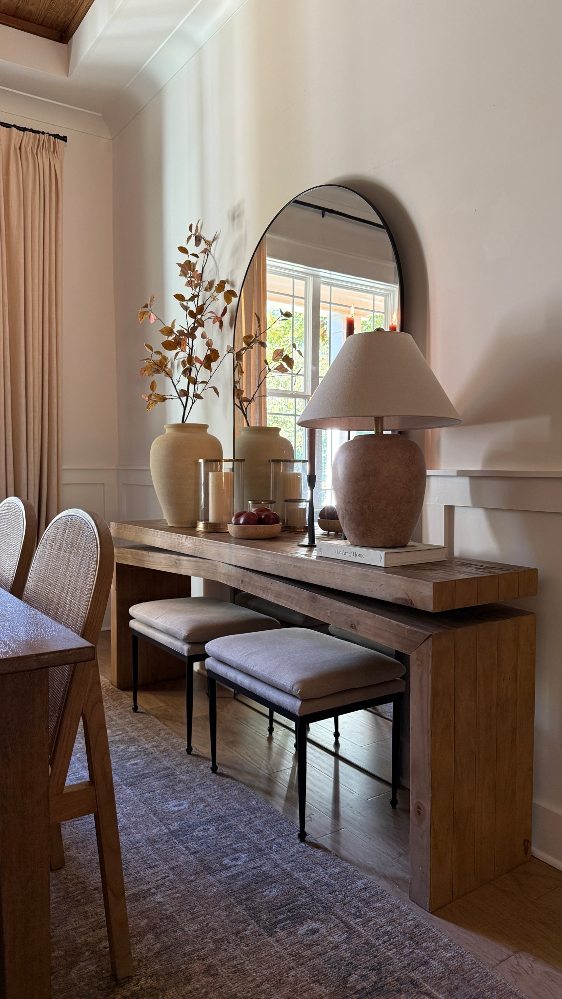 This eucalyptus stem is a favorite for fall! Love the warmth it gives this space and the pretty glow with our walk color! My Target ottomans are back in stock!

#LTKHome #LTKSeasonal #LTKStyleTip