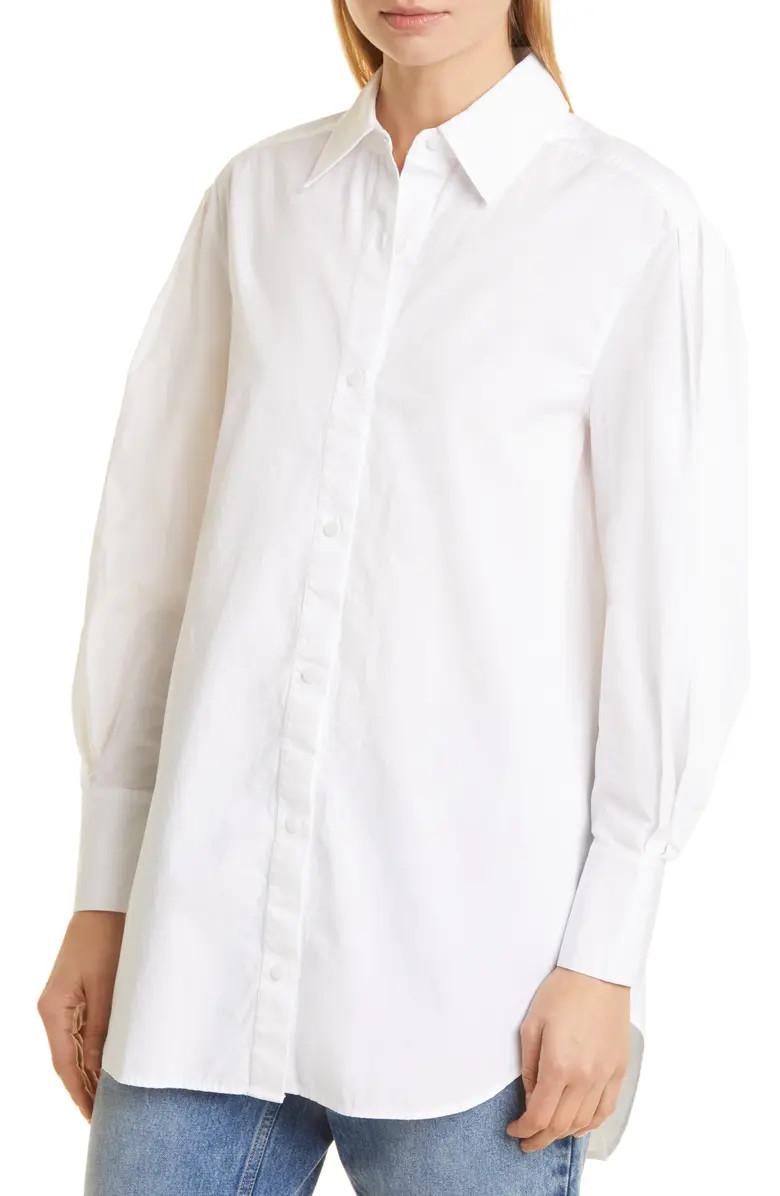 Oversize Long Sleeve Cotton Blouse | Nordstrom