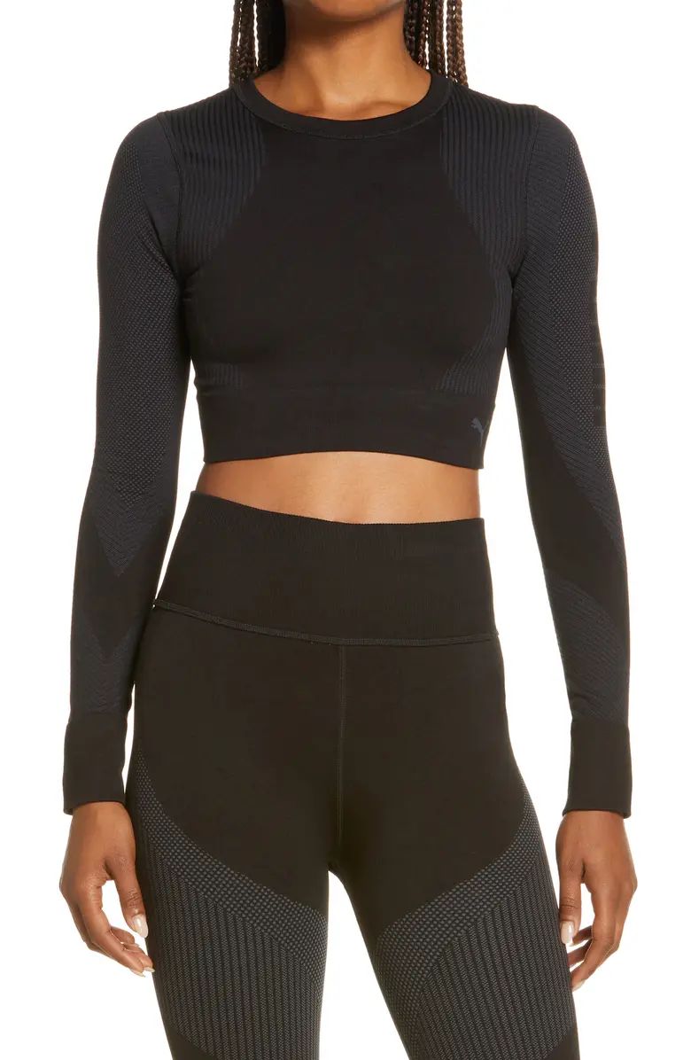 PUMA Women's Train Seamless Crop Long Sleeve T-Shirt | Nordstrom | Nordstrom