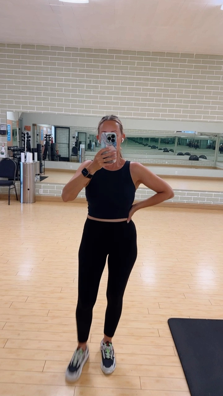 Favorite Amazon find workout top flattering and supporting and great low cost option instead of lululemon 