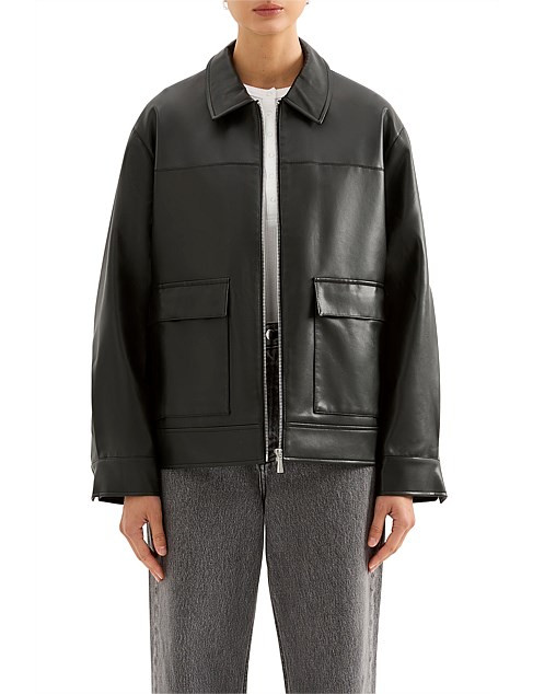 Yaz Faux Leather Jacket | David Jones (Australia & New Zealand)
