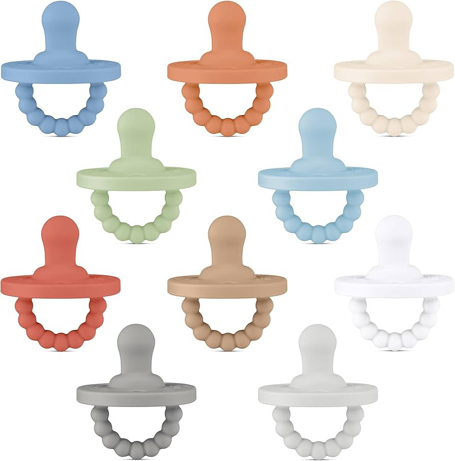 Ryan & Rose Cutie PAT Pacifier Teether 10 Pack Assorted Colors (Canyon (Boy), Flat) | Amazon (US)
