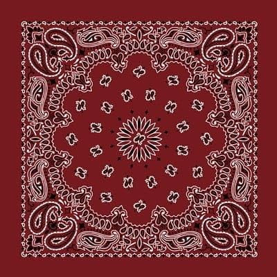 American Made Burgundy Western Paisley Bandana - Single Piece 22x22 | Amazon (US)