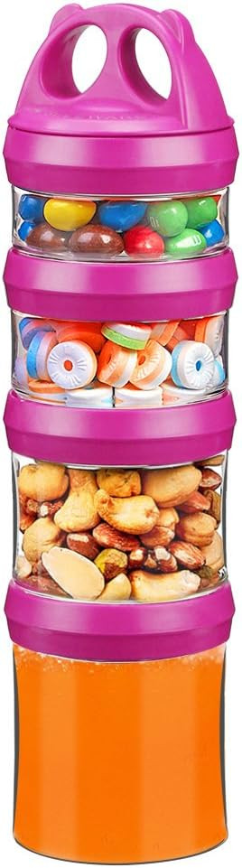 BeneLabel Snack Jars 4-Piece Twist Lock Stackable Containers Travel, Formula Travel Container for... | Amazon (US)