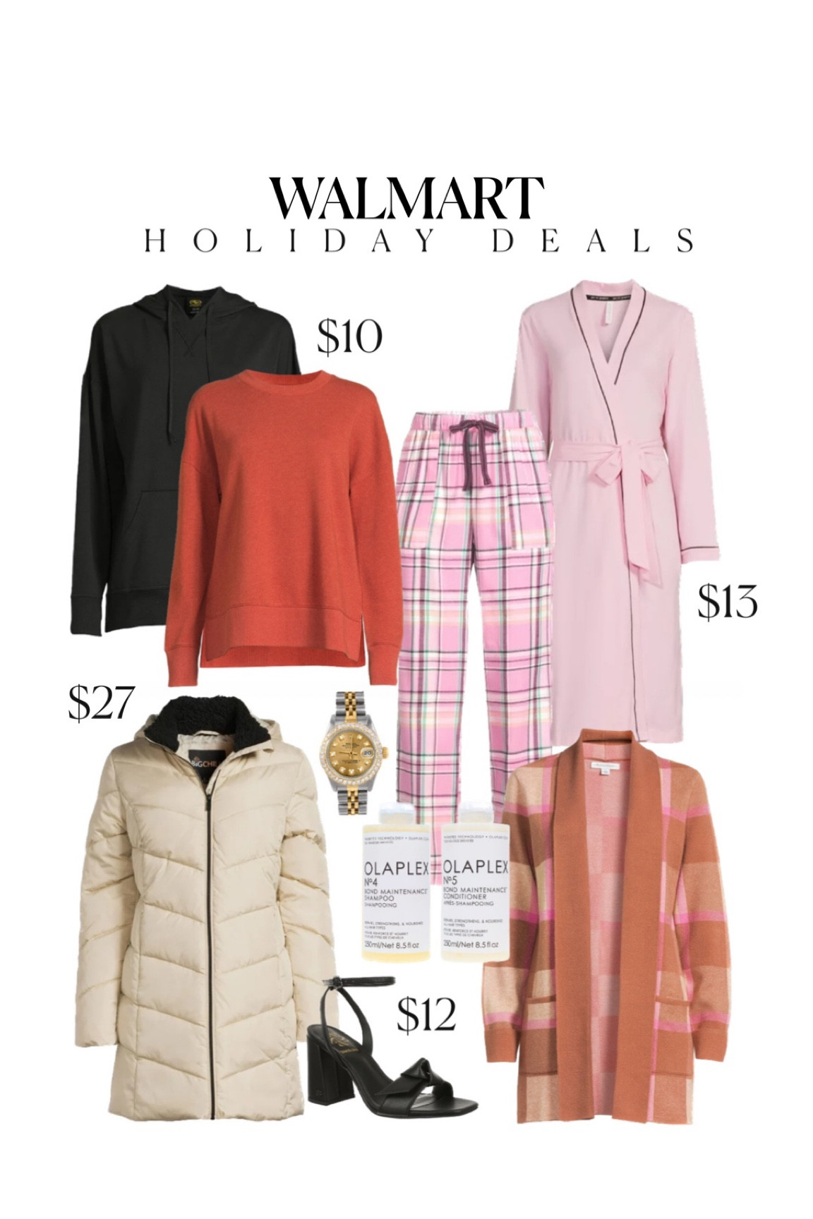 Walmart holiday deals are here!! My favorite sweatshirts are only $10 and great deals on pajamas, winter coats, bow heels, and more! #walmartholidaydeals #walmartfinds walmartfashion 

#LTKsalealert #LTKstyletip #LTKfindsunder50