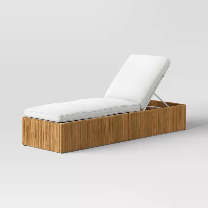 Stanton Patio Chaise - White/Natural - Threshold™ designed with Studio McGee | Target