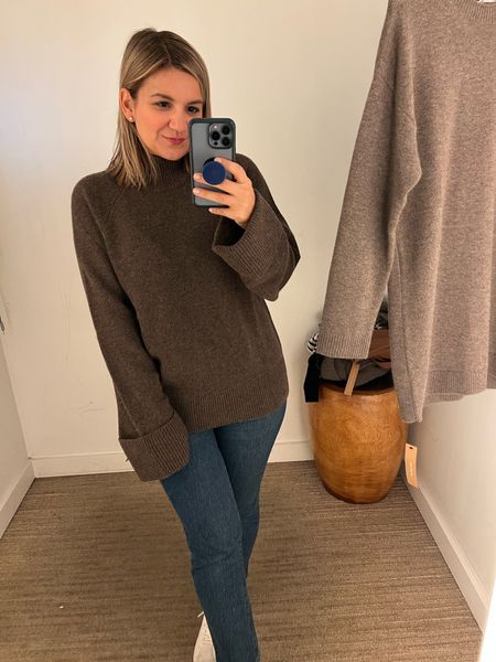 Super cozy cashmere turtleneck - I tried on a small and it fit bit but I didn’t try an XS because the sleeves were wayyyy too long on me. Something to keep in mind if you are petite! 

#LTKSeasonal