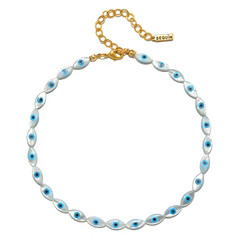 Beaded Evil Eye Choker Necklace | Sequin