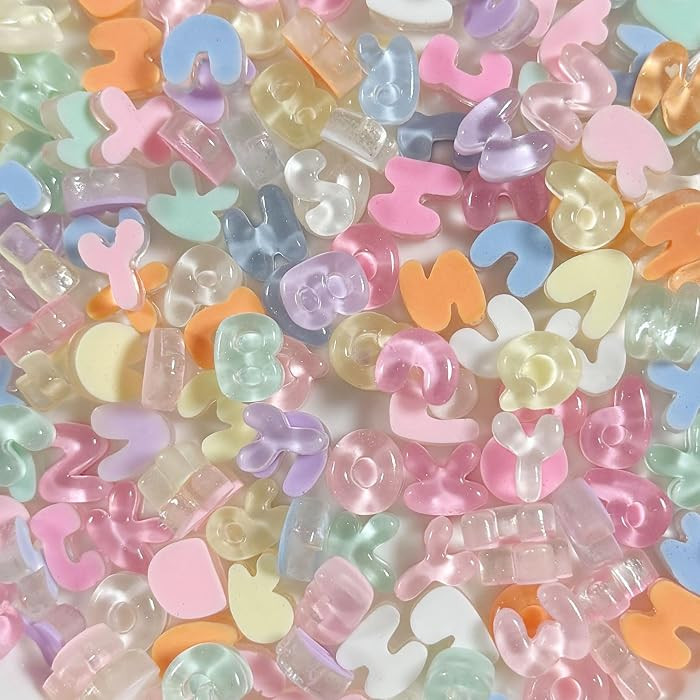 NO Hole NOT Bead 50Pcs 9-13mm Mini Alphabet Letter Charms for Jewelry Making DIY Decorations Hair... | Amazon (US)