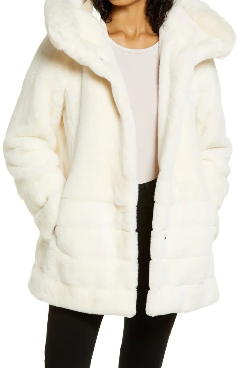 Gallery Hooded Faux Fur Coat | Nordstrom | Nordstrom