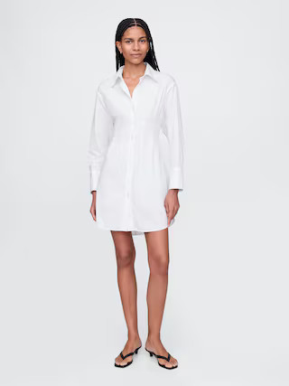 Organic Cotton Poplin Mini Shirtdress | Gap (US)