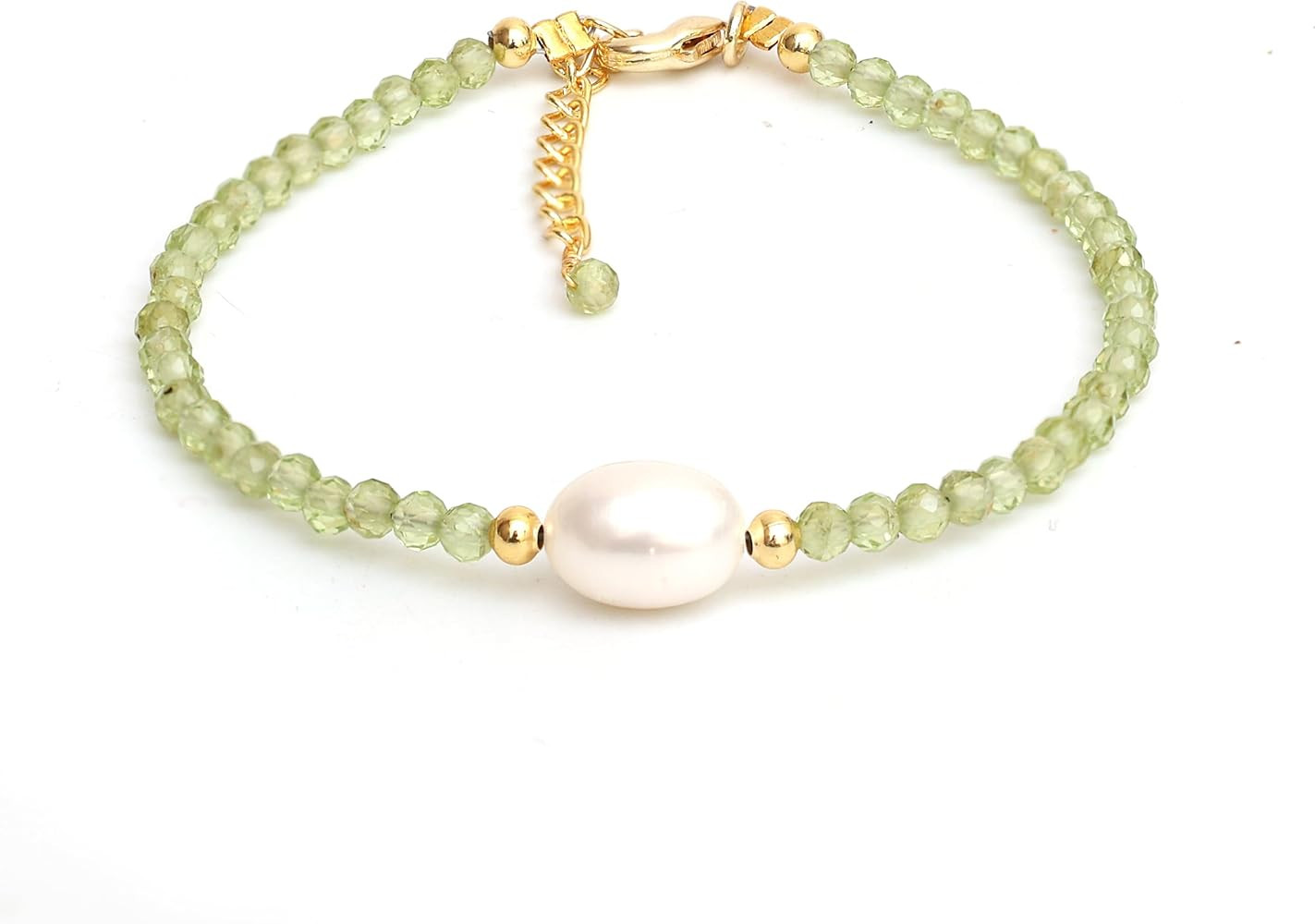 Gempires Handmade Beaded Crystal Bracelets with Freshwater Pearl Gemstone Jewelry Hypoallergenic ... | Amazon (US)