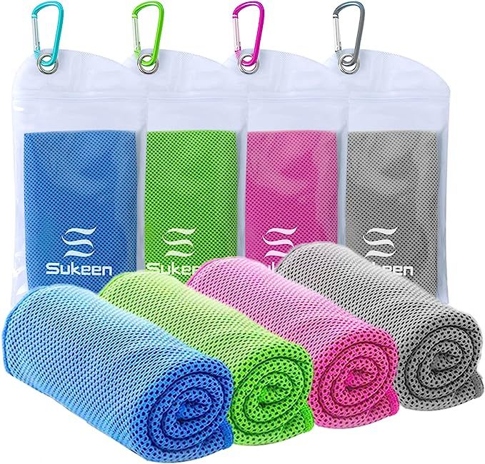 [4 Pack] Cooling Towel (40"x12"), Ice Towel, Soft Breathable Chilly Towel, Microfiber Towel for Y... | Amazon (US)