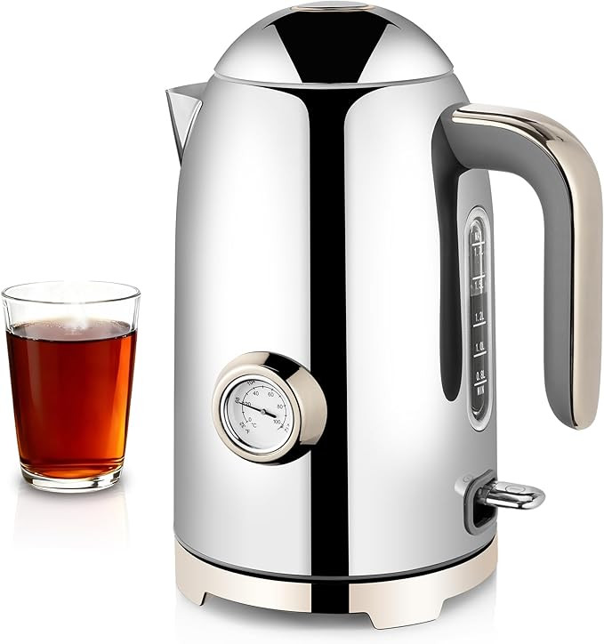SUSTEAS Electric Kettle - 57oz Hot Tea Water Boiler with Thermometer, 1500W Fast Heating Stainles... | Amazon (US)