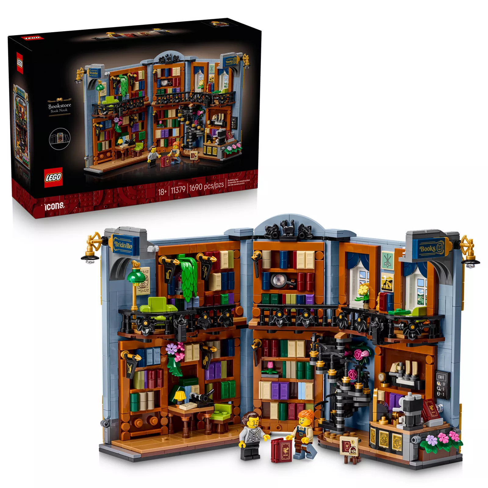 LEGO Icons Bookstore Book Nook 11379 Building Kit (1690 Pieces), Multi | Kohl's