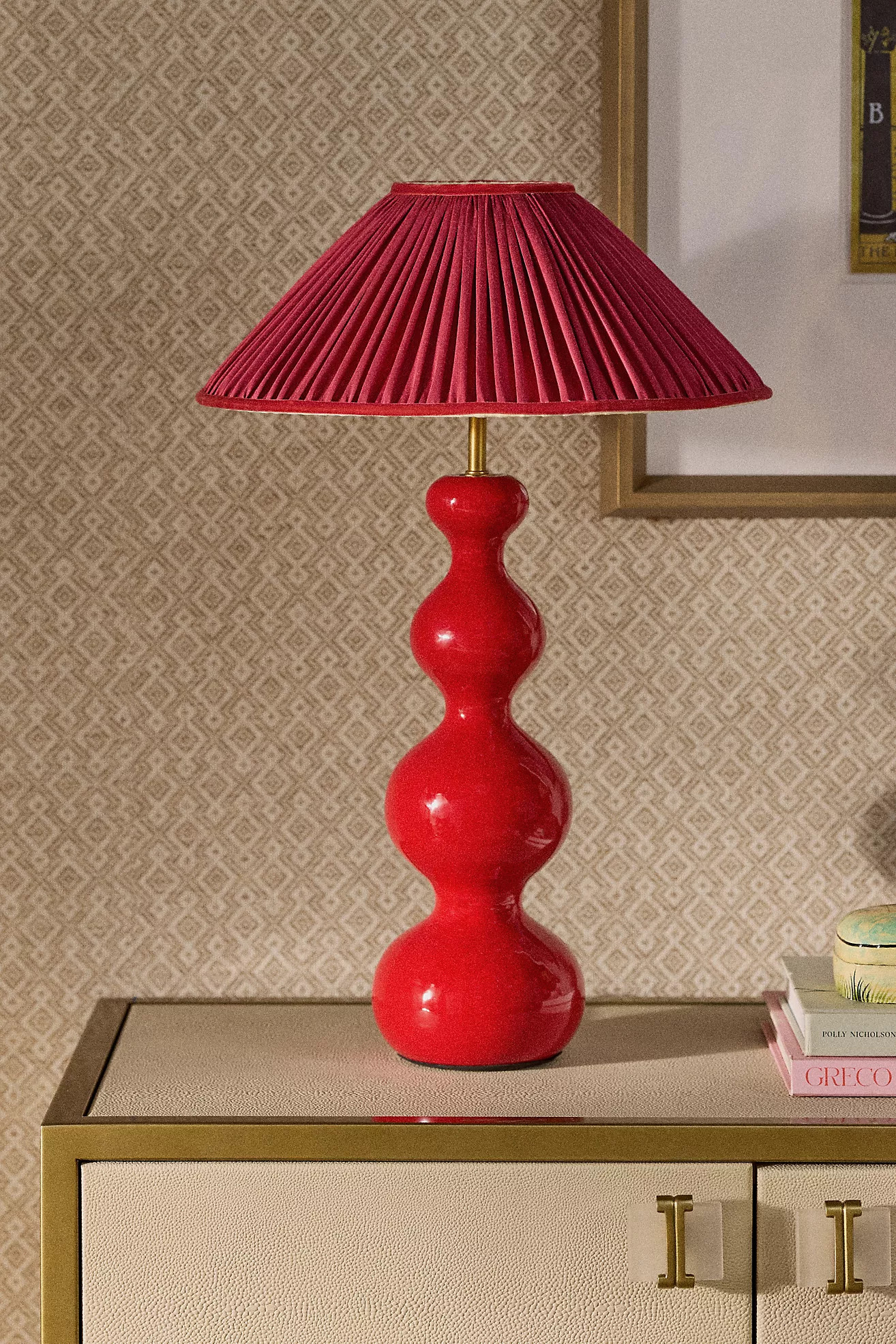 Pooky The Wobster Ceramic Ruched Shade Table Lamp | Anthropologie (US)