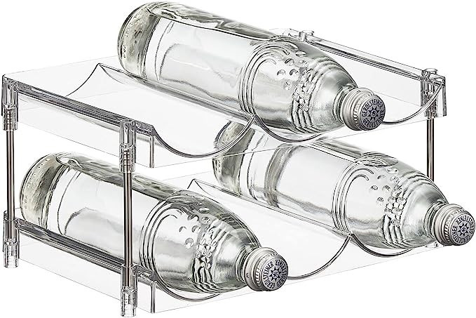 Nate Home by Nate Berkus 6-Bottle Water and Wine Bottle Organizer, Free-Standing Plastic Holder f... | Amazon (US)
