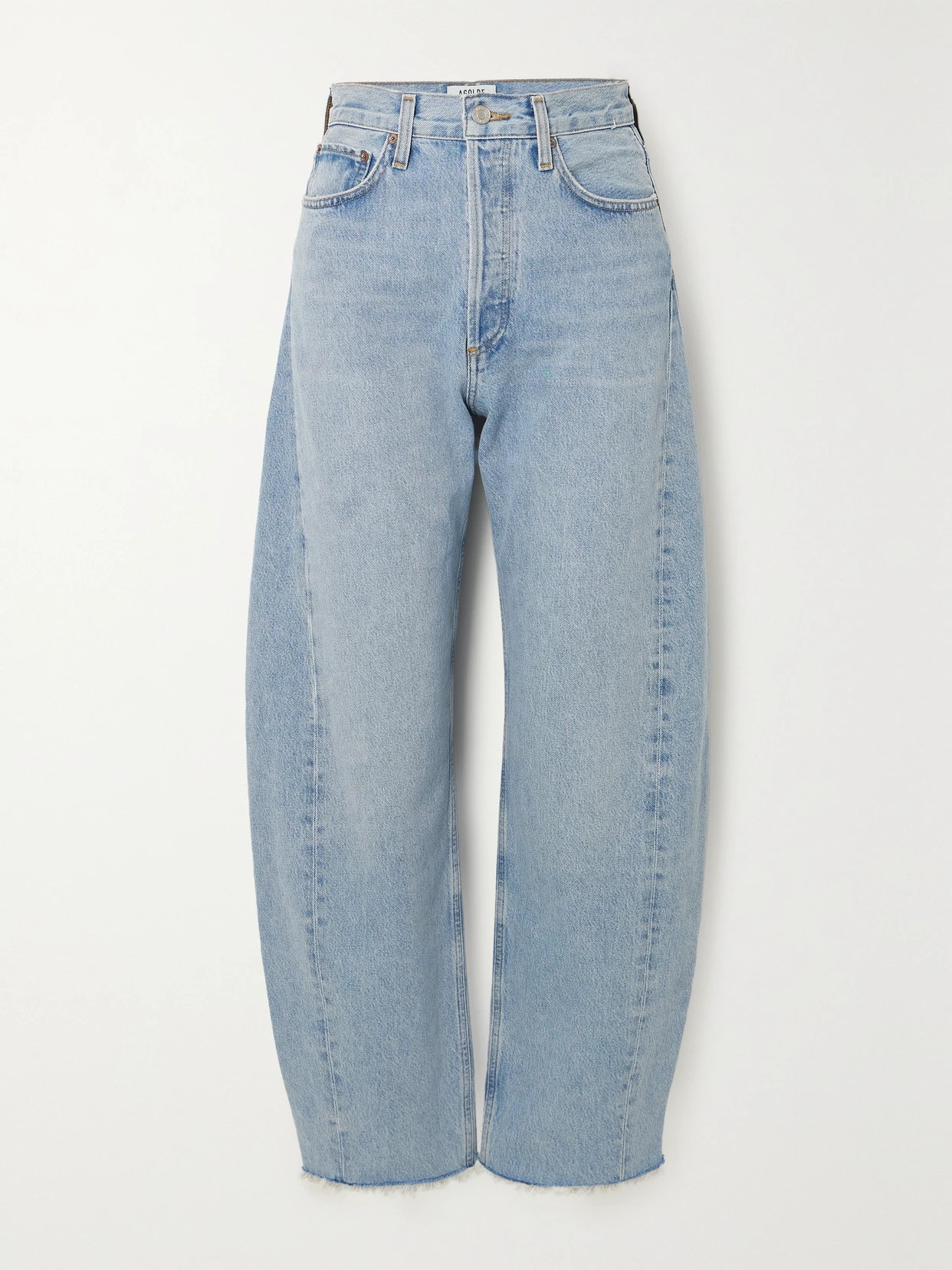 AGOLDE - Luna High-rise Tapered Organic Jeans - Light denim | NET-A-PORTER (UK & EU)