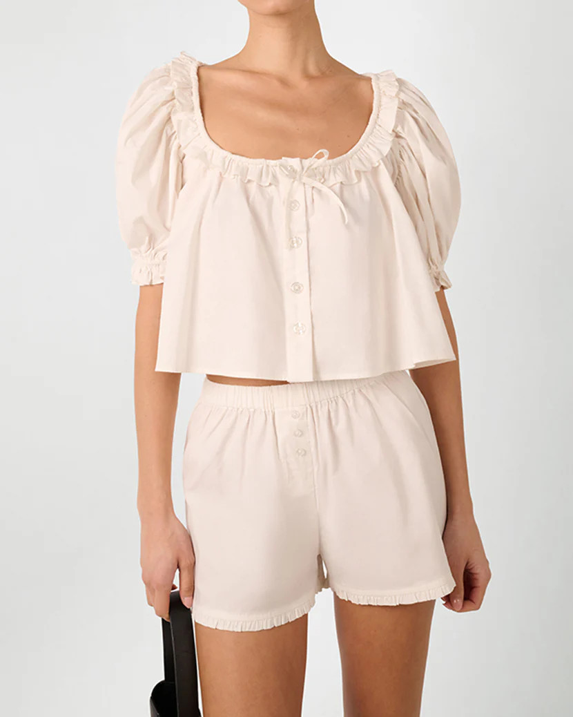 Puff Sleeve Button Up Top | We Wore What