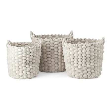 Imax Home 23620-3 Nantucket Cotton Woven Baskets - White | Walmart (US)